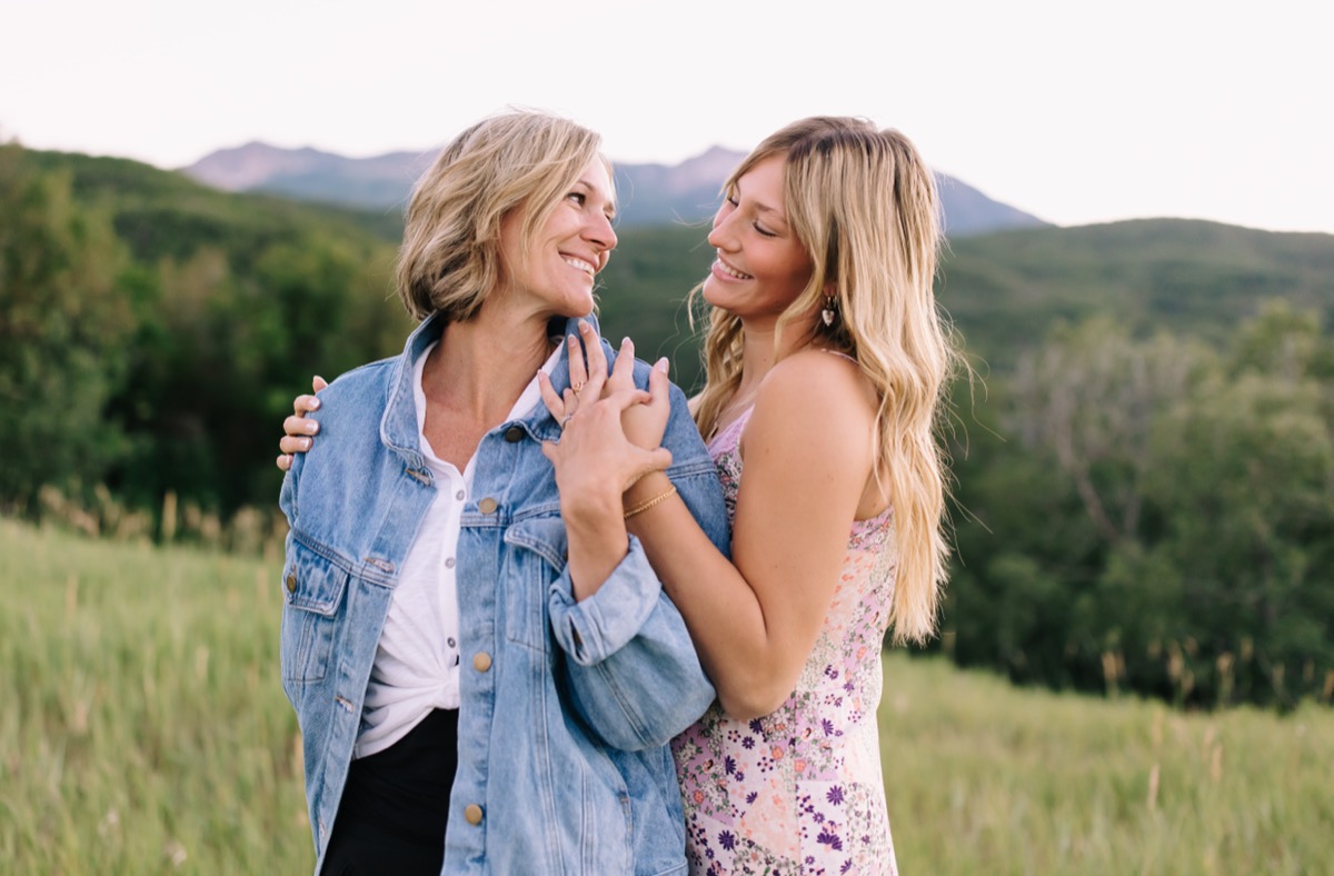 Niki and Harper laughing together
